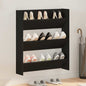JUNG Vida Wand-Schuhschrank Schwarz 80x18x90 cm Holzwerkstoff