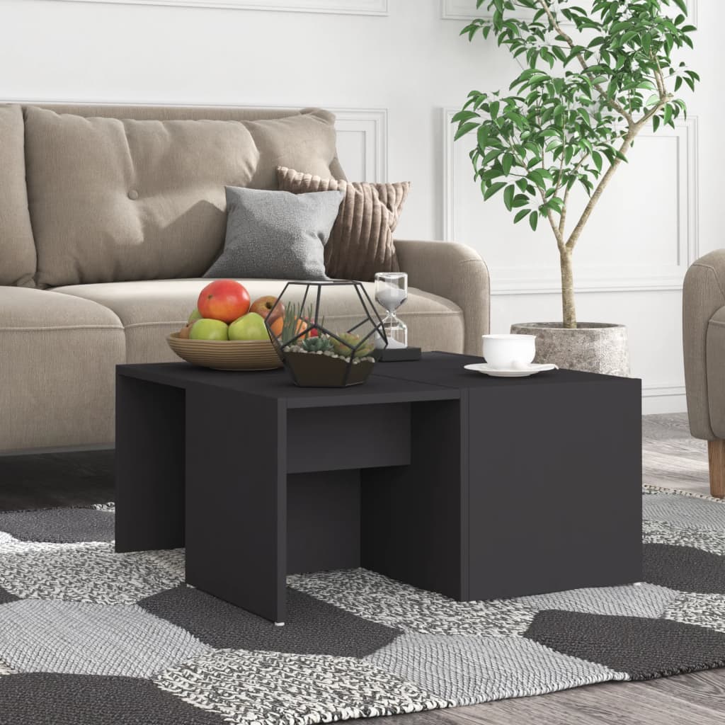 JUNG Vida Couchtische 4 Stk. Grau 33x33x33 cm Holzwerkstoff