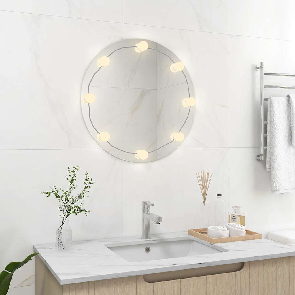 JUNG Vida Wandspiegel mit LED-Beleuchtung Rund Glas