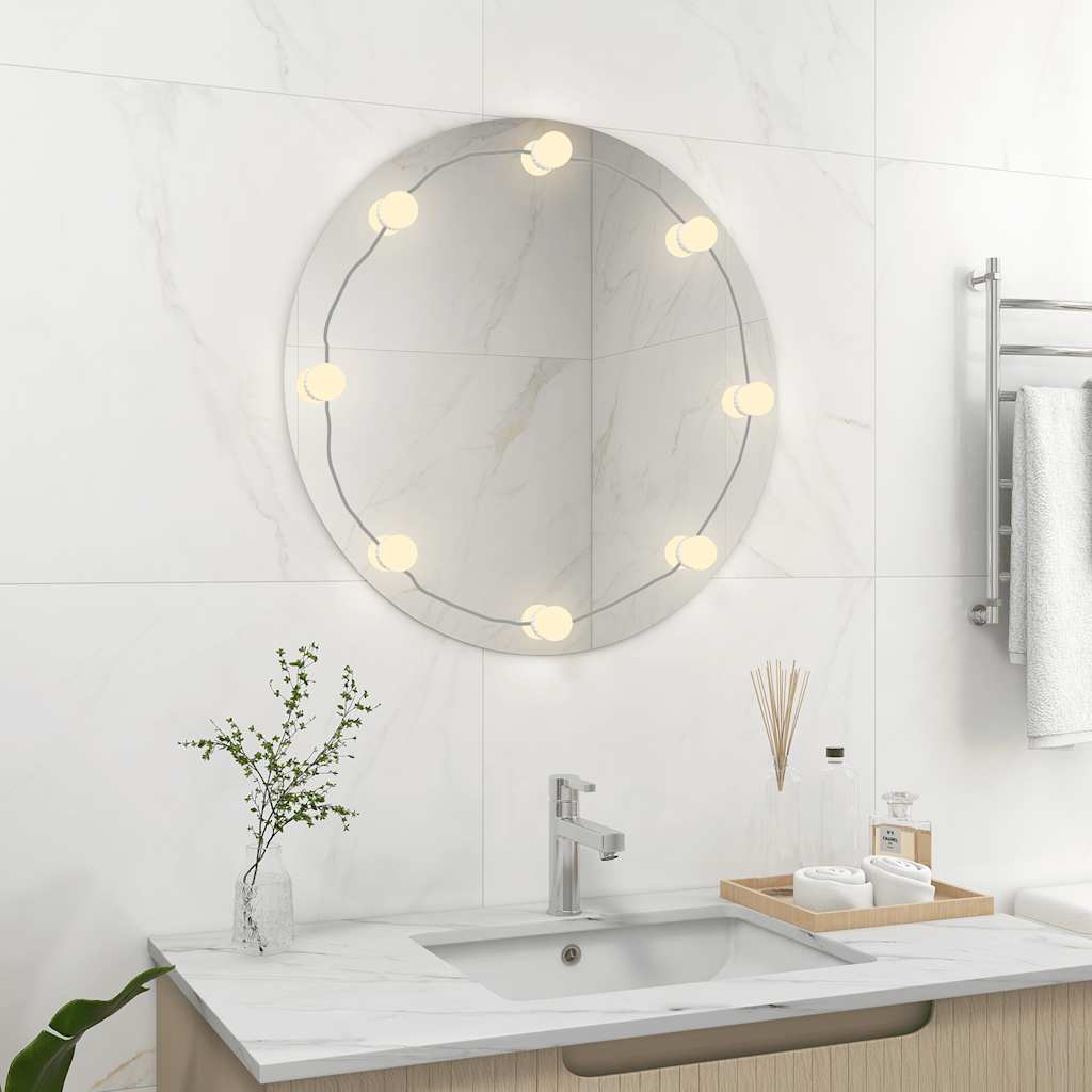 JUNG Vida Wandspiegel mit LED-Beleuchtung Rund Glas