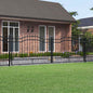 JUNG Vida Zauntor mit Speerspitze Schwarz 406 x 125 cm Pulverbeschichteter Stahl