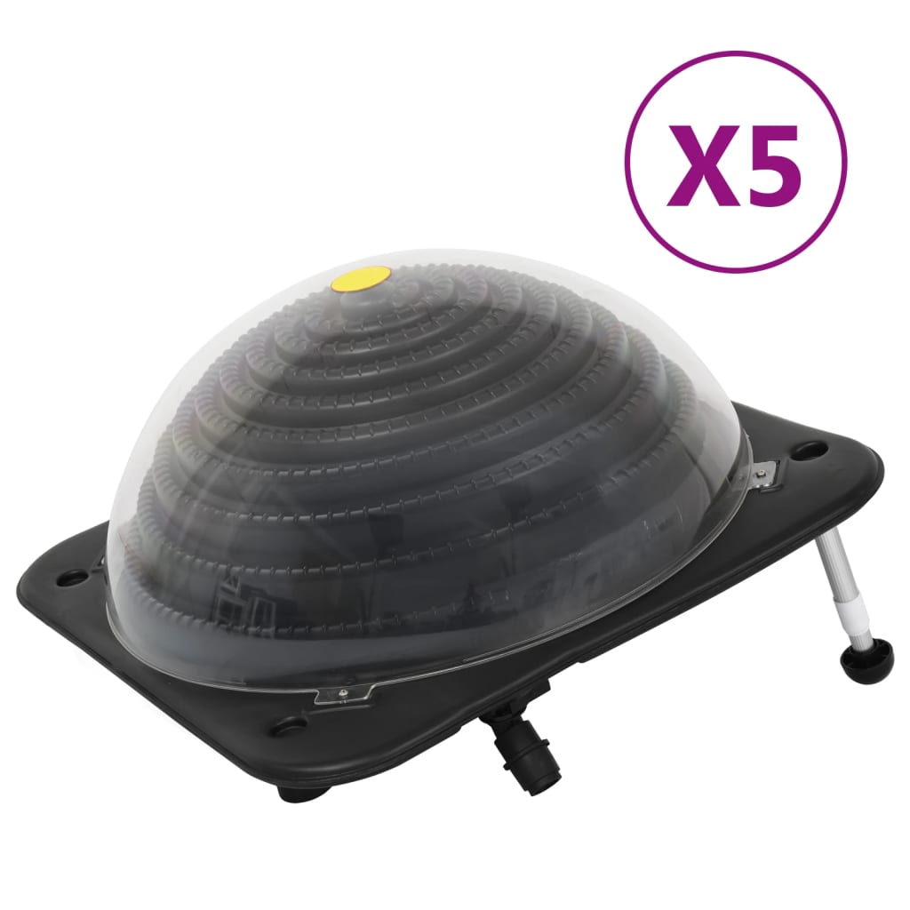 JUNG Vida Solarkugel Poolheizung 5 Stk. 75x75x36 cm HDPE Aluminium