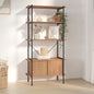 JUNG Vida Regal mit 5 Böden und Schrank 80x40x163 cm Stahl Holzwerkstoff