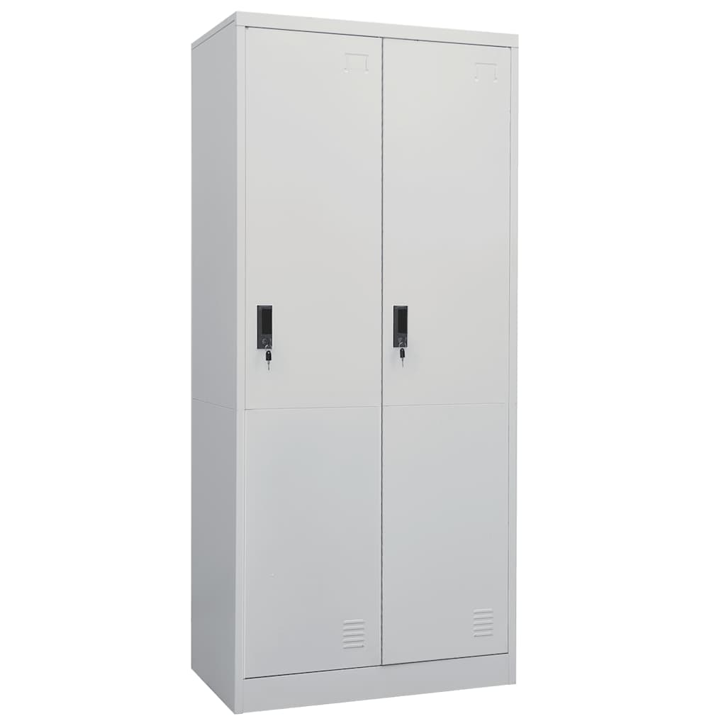 JUNG Vida Kleiderschrank Hellgrau 80x50x180 cm Stahl