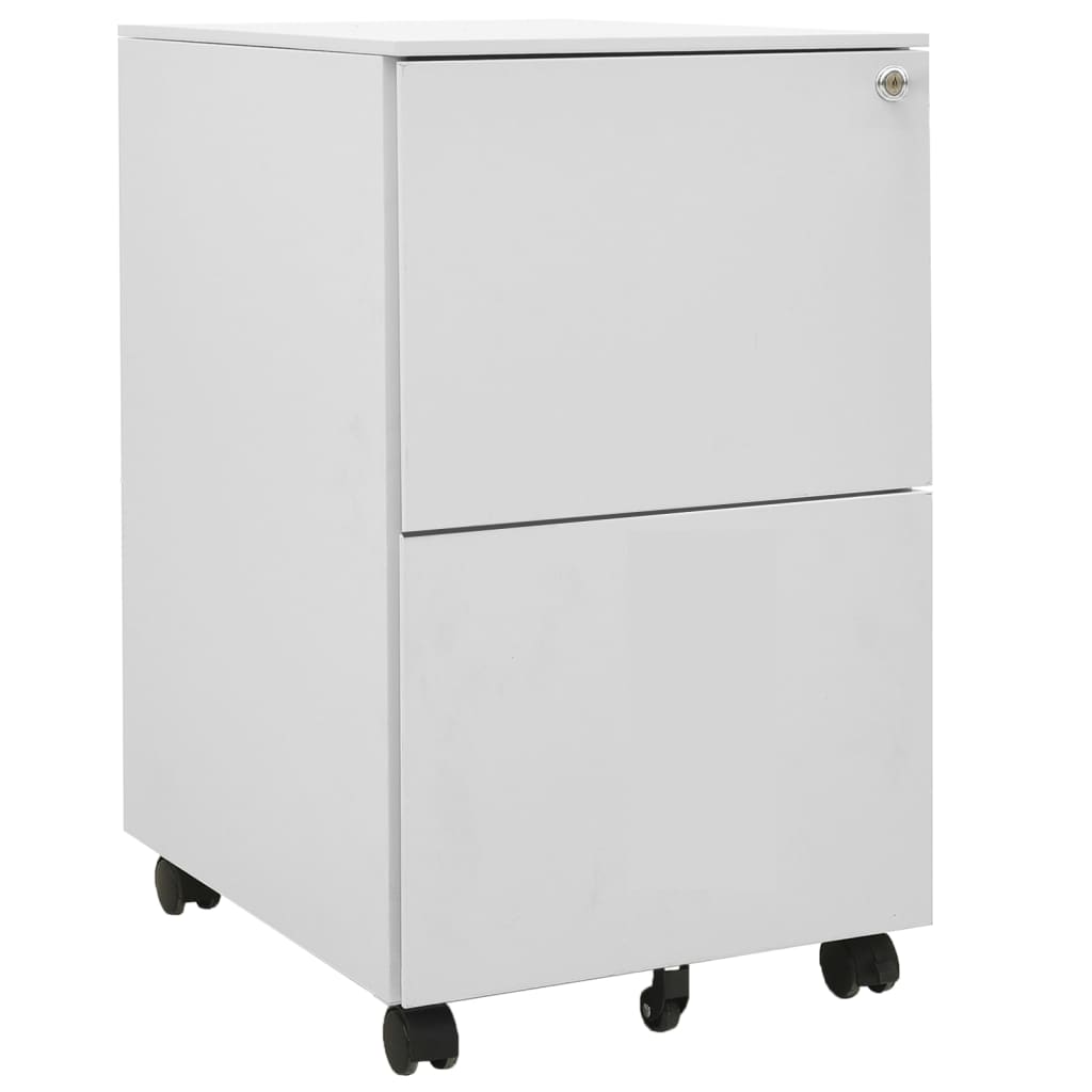 JUNG Vida Aktenschrank mit Rollen Hellgrau 39x45x67 cm Stahl