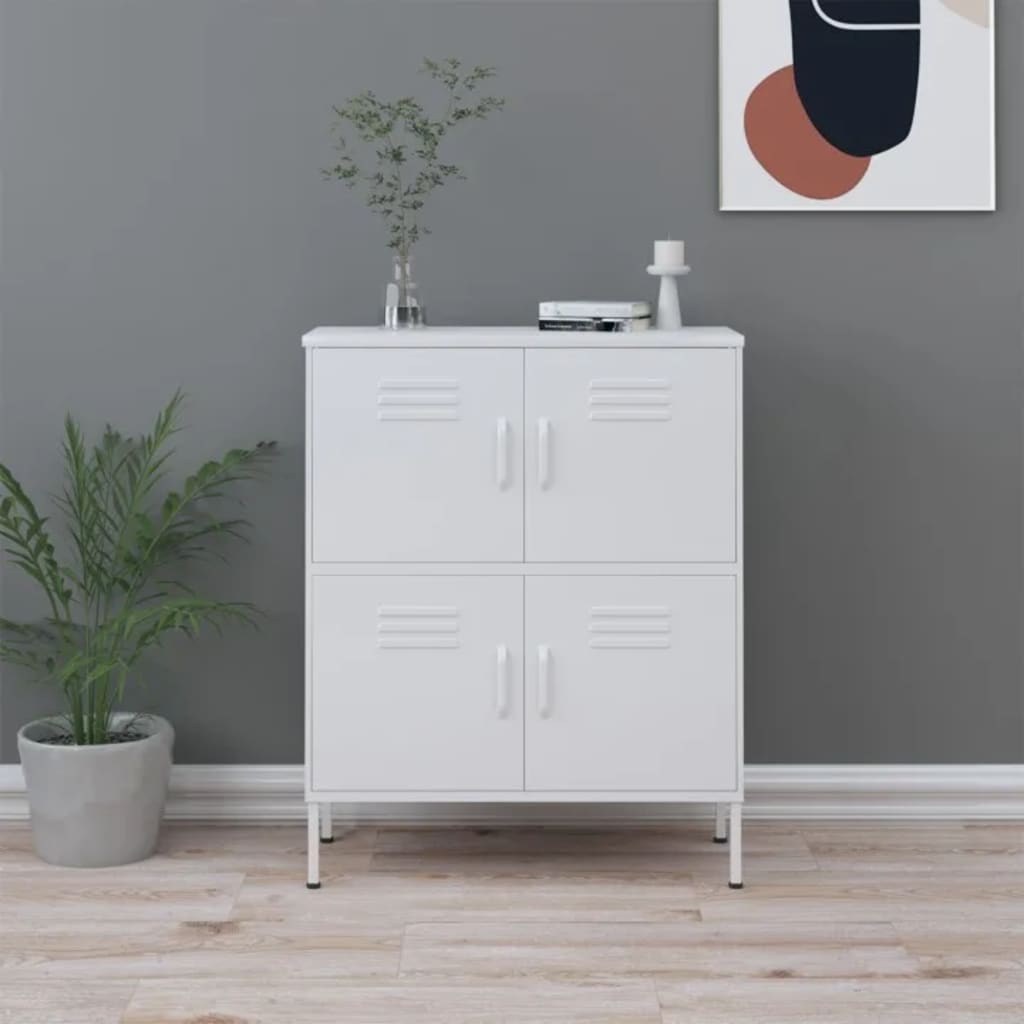 JUNG Vida Lagerschrank Weiß 80x35x101,5 cm Stahl