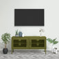 JUNG Vida TV-Schrank Olivgrün 105x35x50 cm Stahl