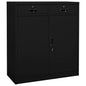 JUNG Vida Büroschrank Schwarz 90x40x102 cm Stahl