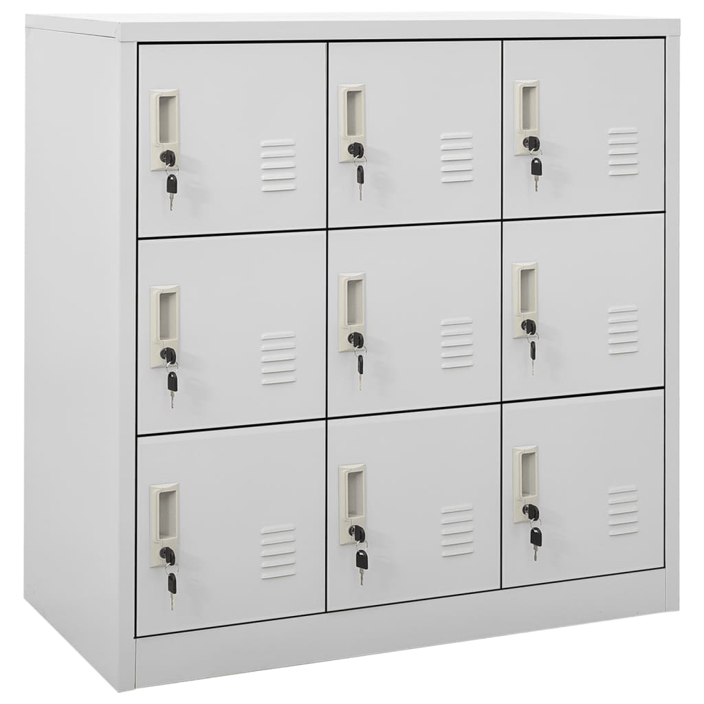 JUNG Vida Schließfachschrank Hellgrau 90x45x92,5 cm Stahl