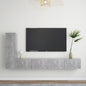 JUNG Vida 3-tlg. TV-Schrank-Set Betongrau Holzwerkstoff