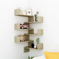 JUNG Vida Wand-Eckregale 2 Stk. Sonoma-Eiche 40x40x50 cm Holzwerkstoff