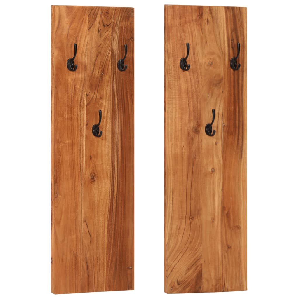 JUNG Vida Wandgarderoben 2 Stk. 36x3x110 cm Massivholz Akazie