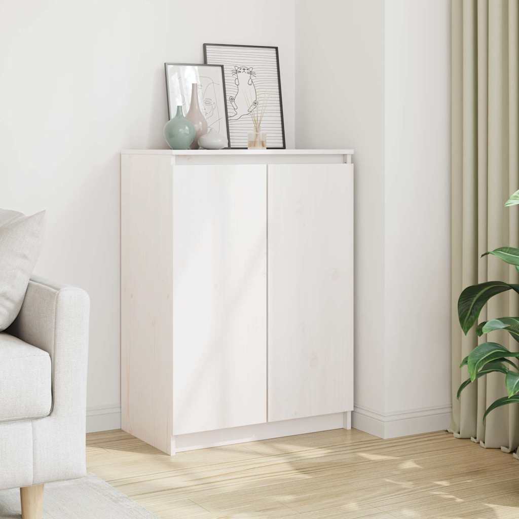 JUNG Vida Sideboard Weiß 60x36x84 cm Massivholz Kiefer
