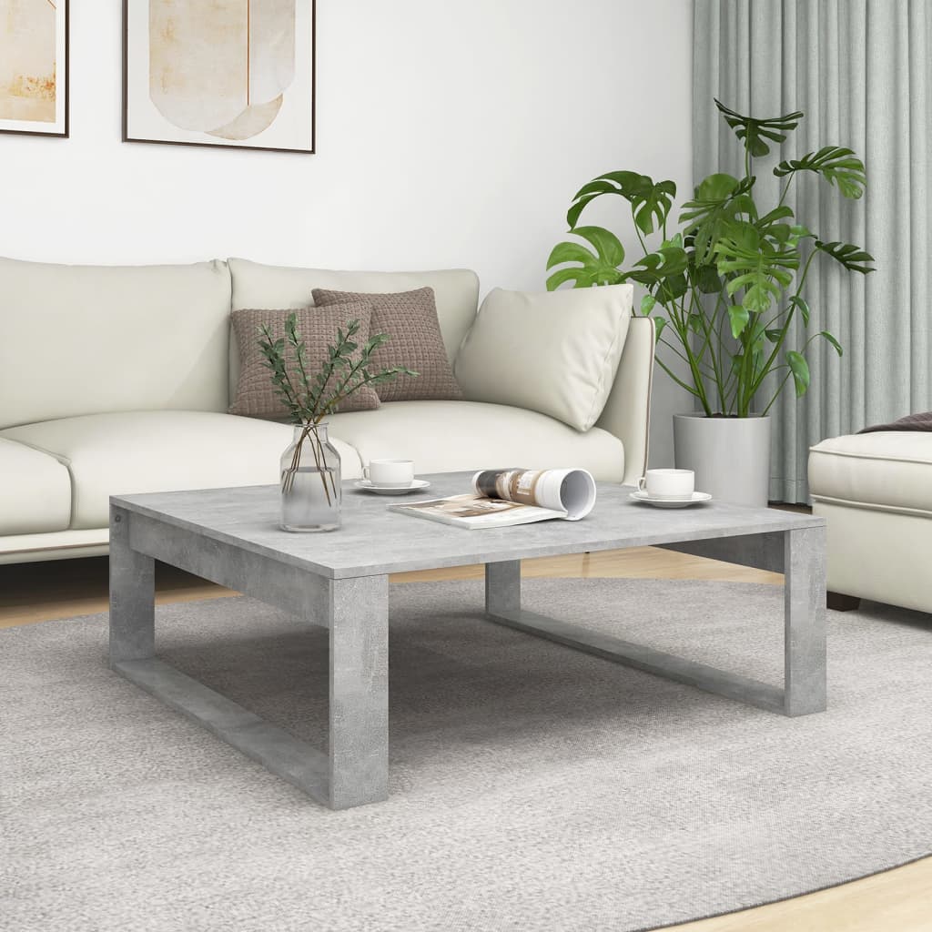 JUNG Vida Couchtisch Betongrau 100x100x35 cm Holzwerkstoff