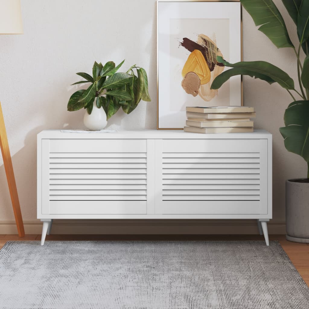 JUNG Vida Schranktüren Lamellen-Design 2 Stk Weiß 39,5x59,4 cm Massivholz