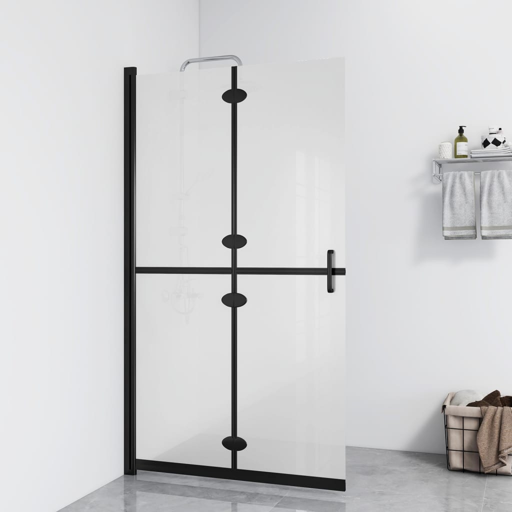 JUNG Vida Faltbare begehbare Duschwand ESG-Glas mattiert 80x190 cm