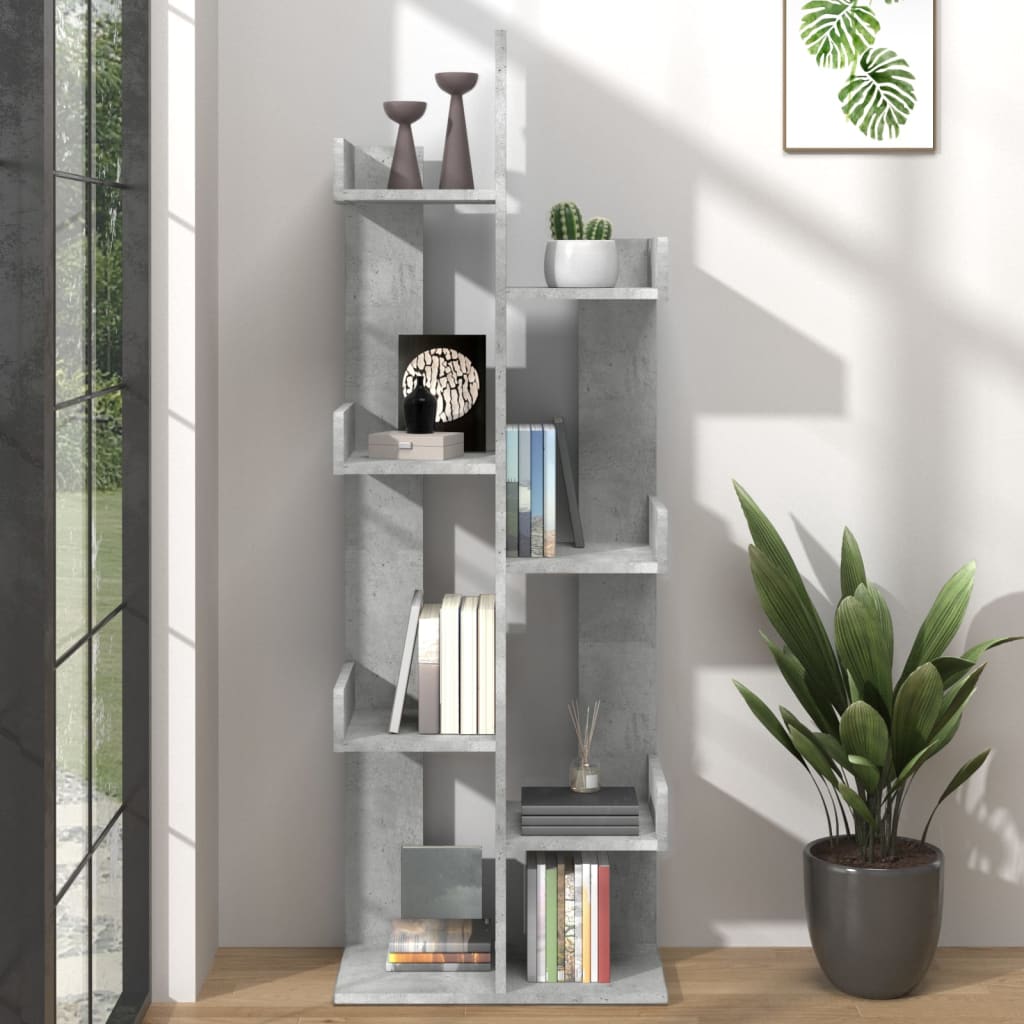 JUNG Vida Bücherregal Betongrau 48x25,5x140 cm Holzwerkstoff