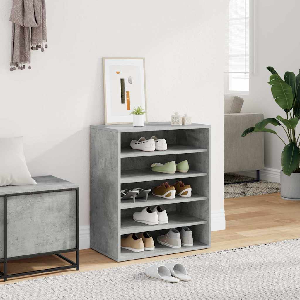 JUNG Vida Schuhschrank Betongrau 60x35x70 cm Holzwerkstoff