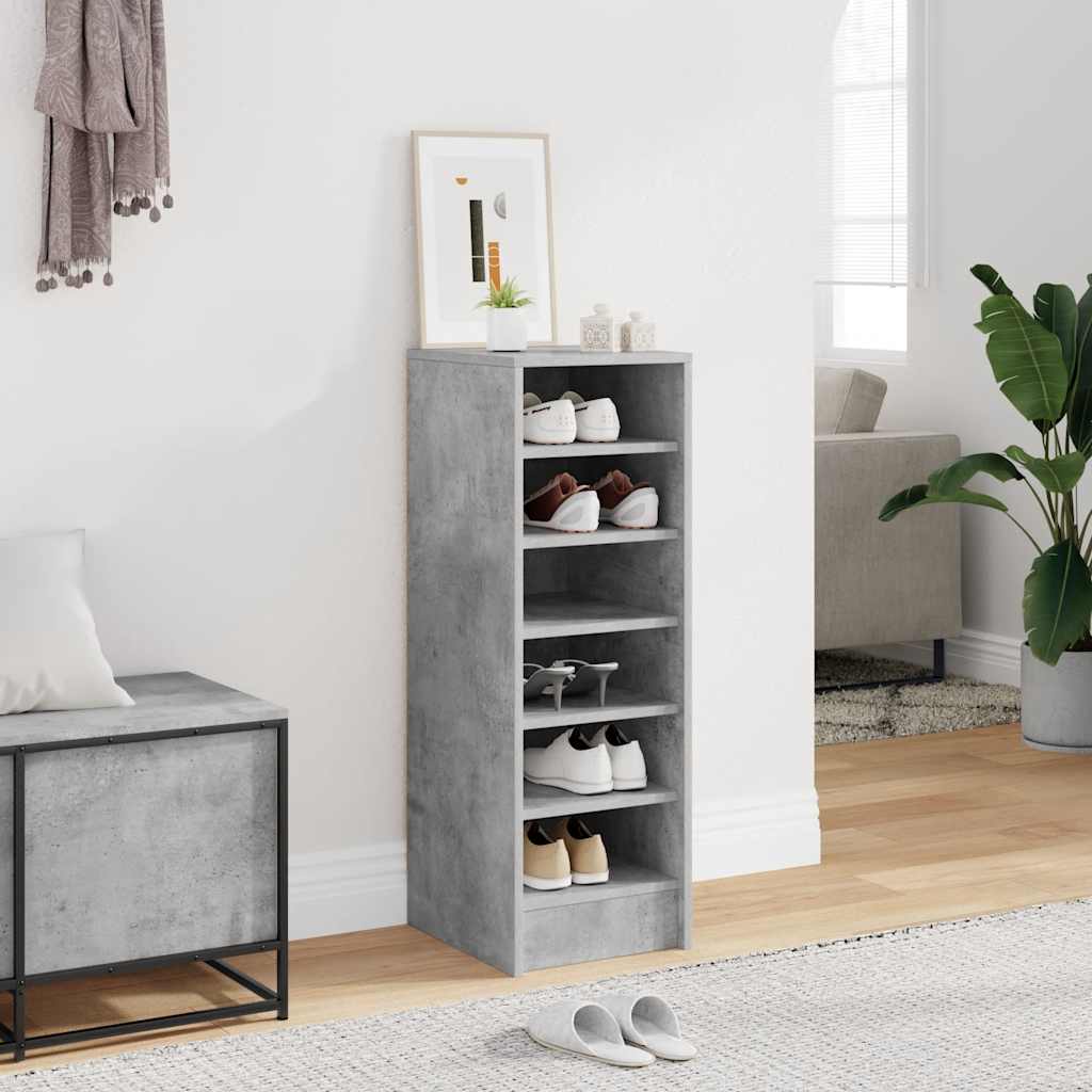JUNG Vida Schuhschrank Betongrau 31,5x35x90 cm Holzwerkstoff