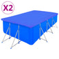 JUNG Vida Poolabdeckungen 2 Stk. PE Rechteckig 90 g/m² 400x207 cm