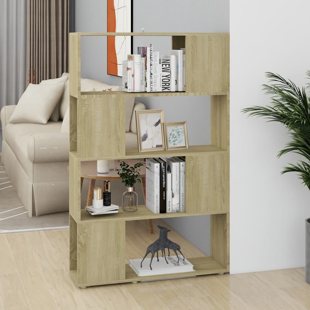 JUNG Vida Bücherregal Raumteiler Sonoma-Eiche 80x24x124,5cm Holzwerkstoff
