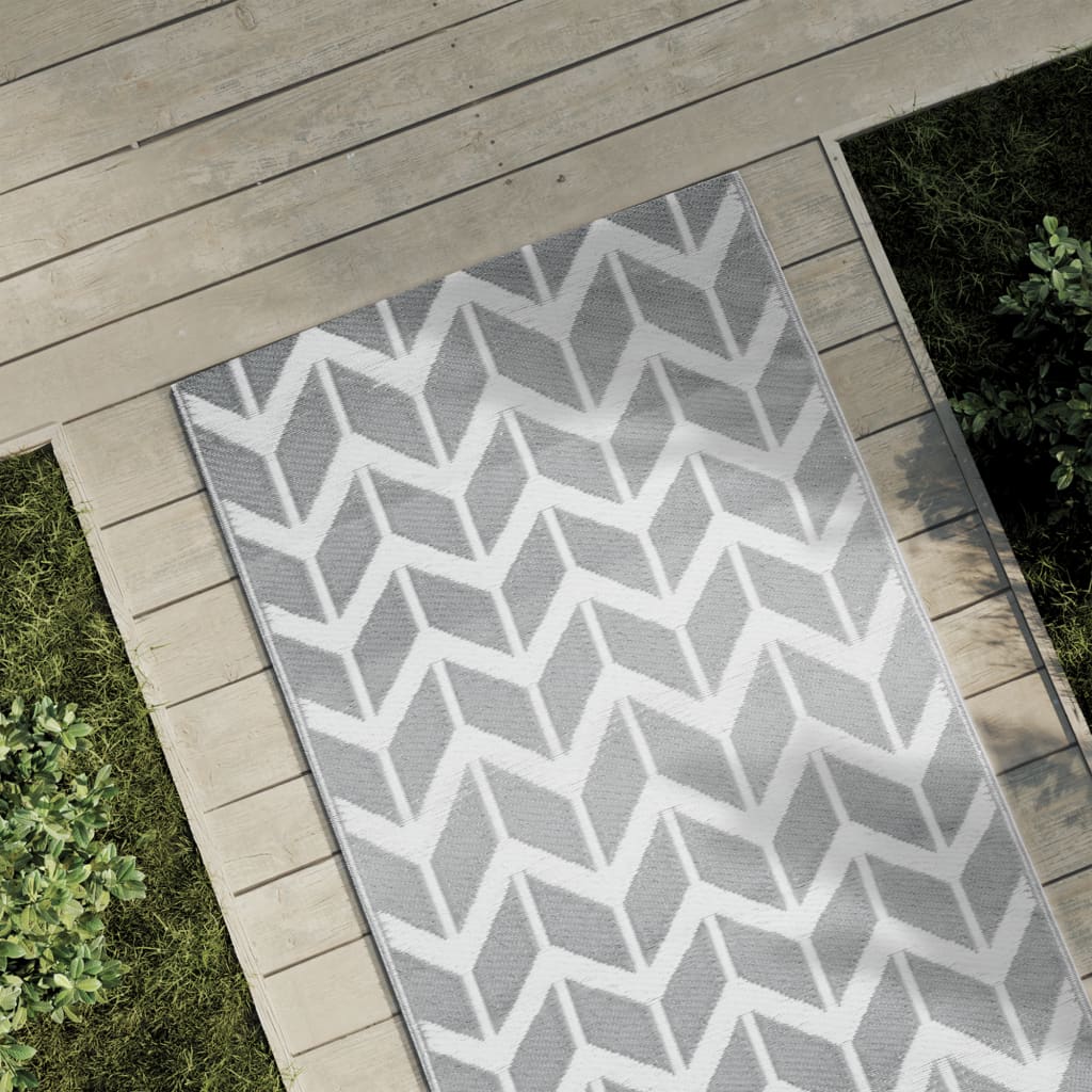 JUNG Vida Outdoor-Teppich ARAKIL Grau 80x250 cm PP