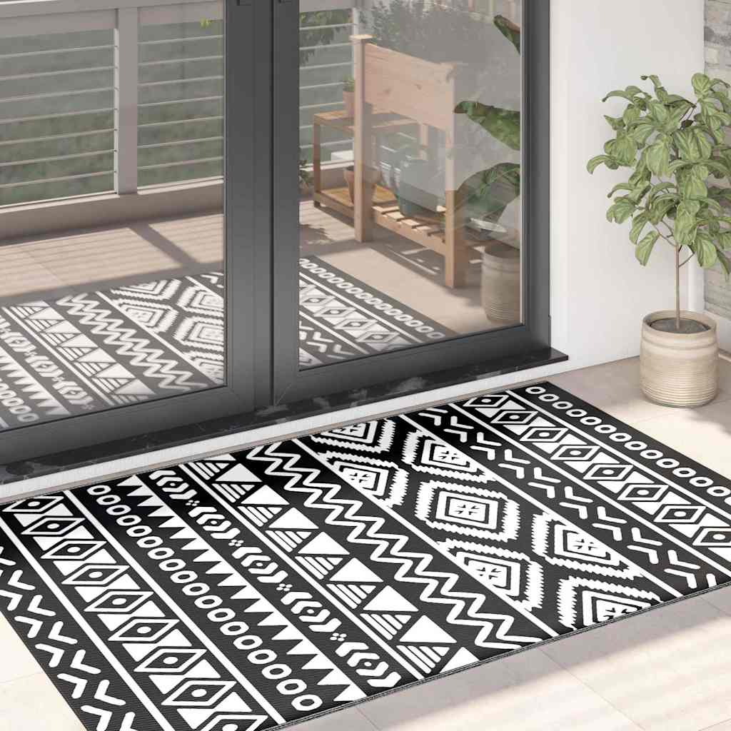 JUNG Vida Outdoor-Teppich ARAKIL Schwarz 120x180 cm PP