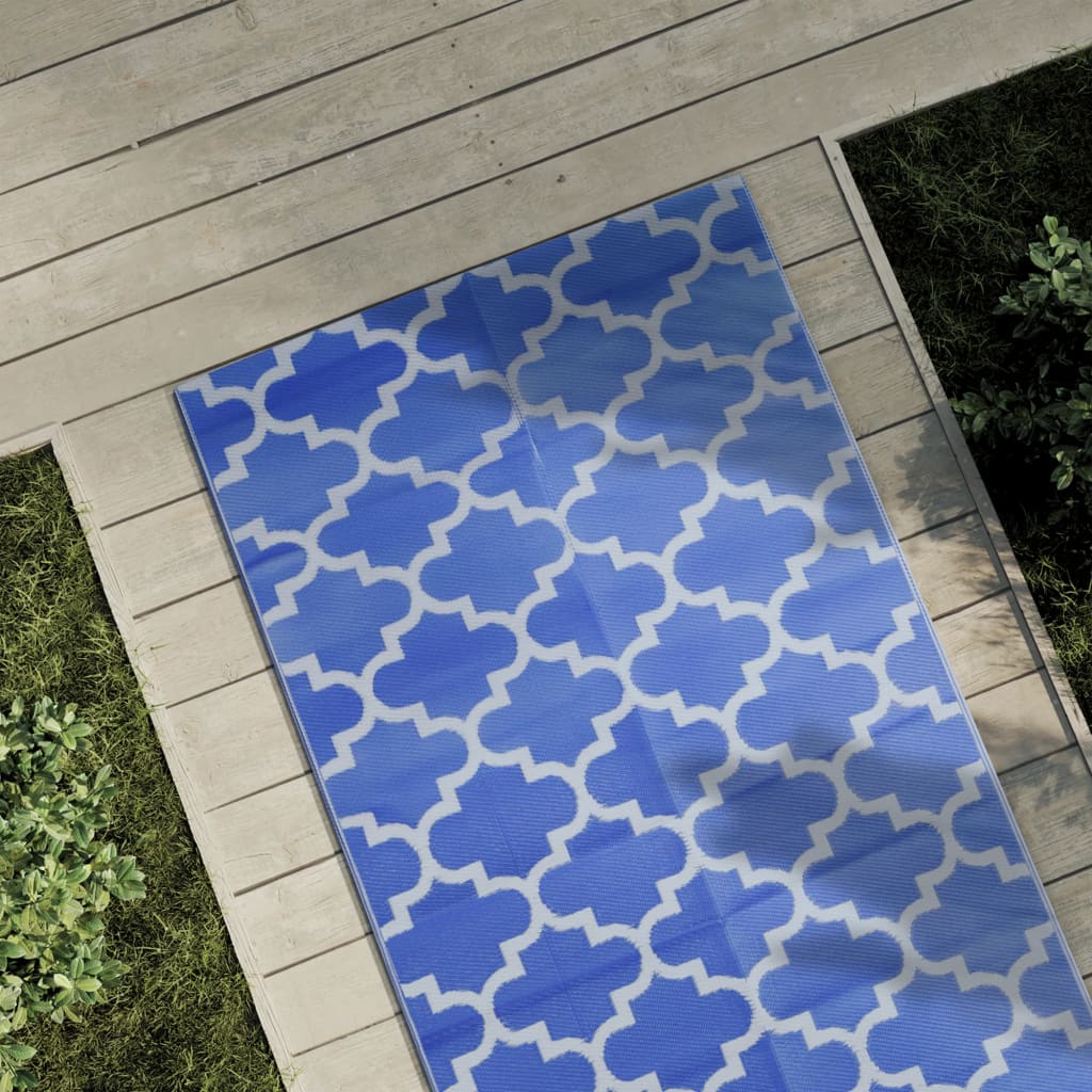 JUNG Vida Outdoor-Teppich ARAKIL Blau 80x150 cm PP