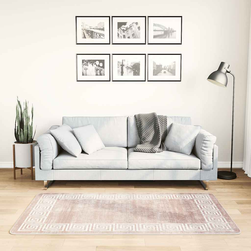 JUNG Vida Teppich Waschbar 80x150 cm Beige Rutschfest