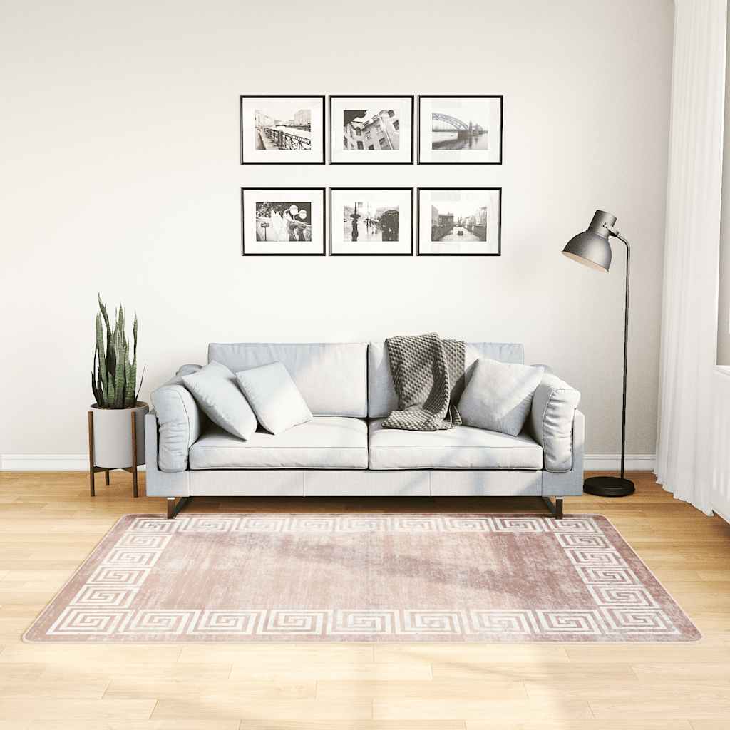 JUNG Vida Teppich Waschbar Beige 120x180 cm Rutschfest
