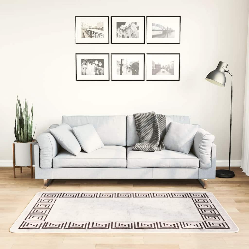 JUNG Vida Teppich Waschbar 80x150 cm Hellbeige Rutschfest