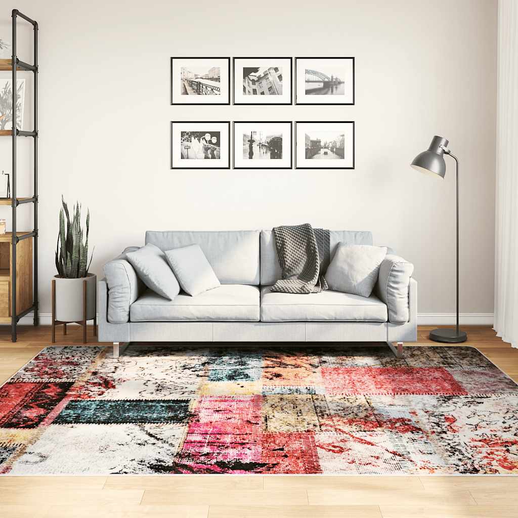 JUNG Vida Teppich Waschbar Patchwork Mehrfarbig 160x230 cm Rutschfest