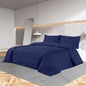 JUNG Vida Bettwäsche-Set Marineblau 220x240 cm Leichte Mikrofaser