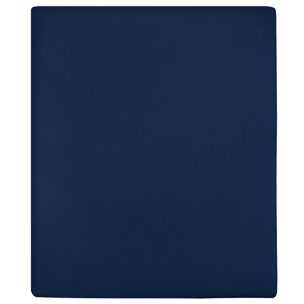 JUNG Vida Spannbettlaken Jersey Marineblau 140x200 cm Baumwolle
