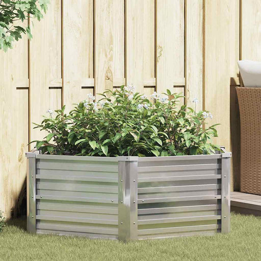 JUNG Vida Garten-Hochbeet 129x45 cm Verzinkter Stahl Silber