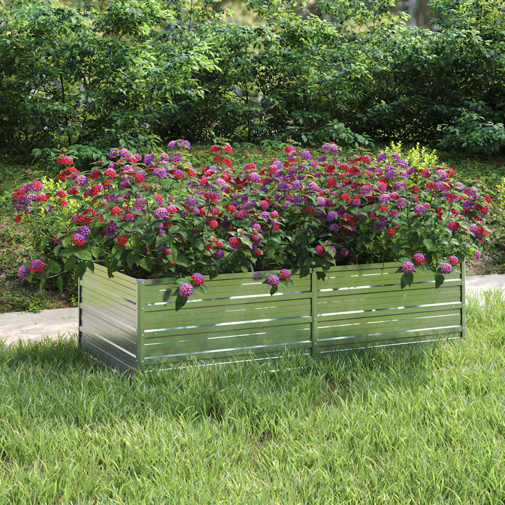 JUNG Vida Garten-Hochbeet 160x80x45 cm Verzinkter Stahl Silber