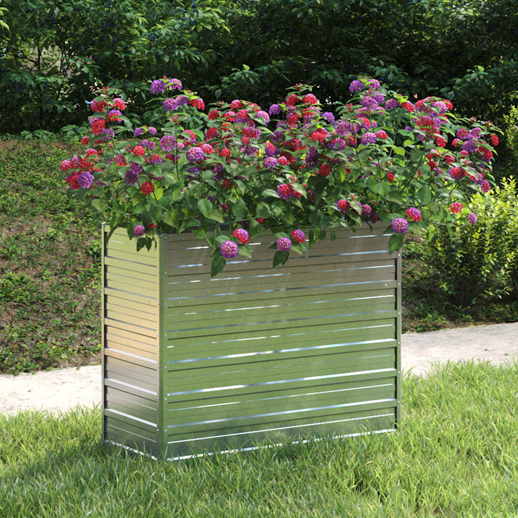 JUNG Vida Garten-Hochbeet 100x40x77 cm Verzinkter Stahl Silber