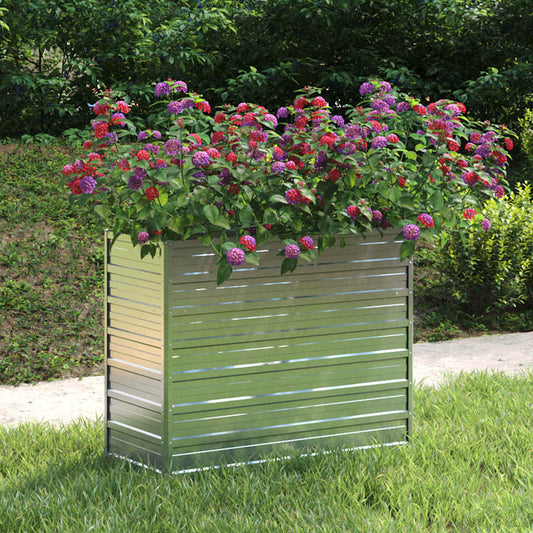 JUNG Vida Garten-Hochbeet 100x40x77 cm Verzinkter Stahl Silber