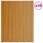 JUNG Vida Dachpaneele 36 Stk. Verzinkter Stahl Holzoptik Hell 60x45 cm