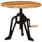 JUNG Vida Beistelltisch 60x(42-62) cm Massivholz Akazie und Gusseisen