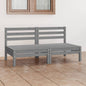 JUNG Vida 2-Sitzer-Gartensofa Grau Kiefer Massivholz