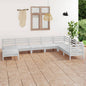 JUNG Vida 8-tlg. Garten-Lounge-Set Massivholz Kiefer Weiß