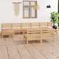 JUNG Vida 9-tlg. Garten-Lounge-Set Massivholz Kiefer