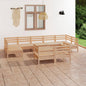 JUNG Vida 10-tlg. Garten-Lounge-Set Massivholz Kiefer