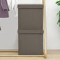 JUNG Vida Hocker mit Stauraum 2 Stk. Taupe Leinenoptik