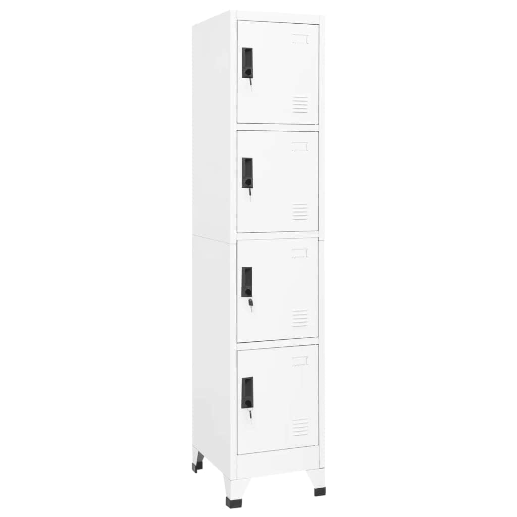 JUNG Vida Schließfachschrank Weiß 38x45x180 cm Stahl