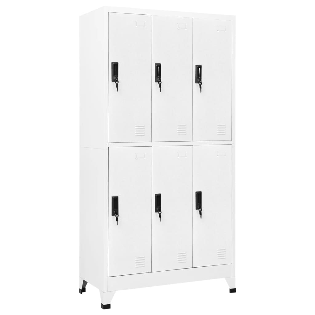 JUNG Vida Schließfachschrank Weiß 90x45x180 cm Stahl