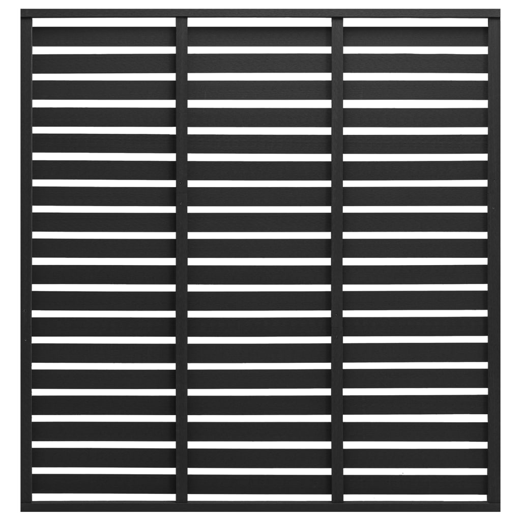 JUNG Vida Zaunelement WPC 180x180 cm Schwarz