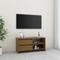 JUNG Vida TV-Schrank Honigbraun 80x31x39 cm Massivholz Kiefer