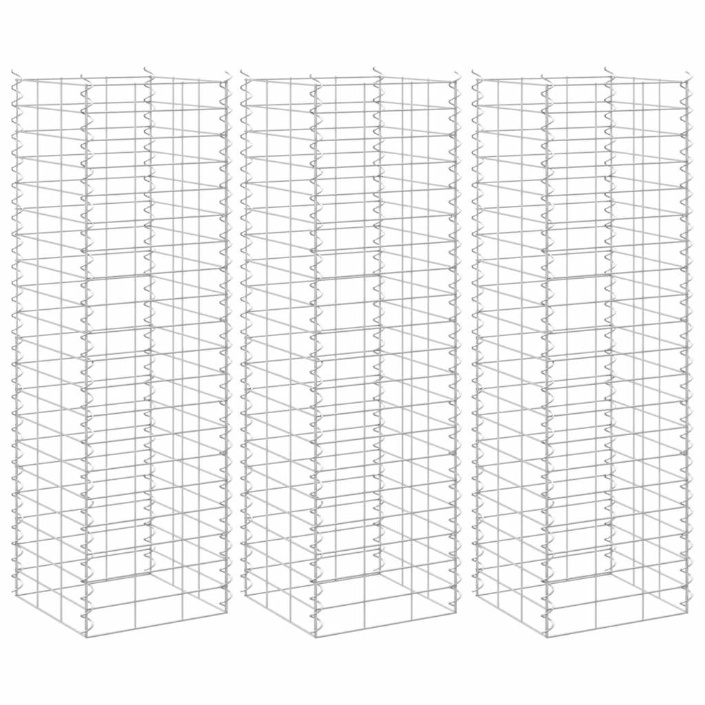 JUNG Vida Gabionen-Hochbeete 3 Stk. 30x30x100 cm Eisen
